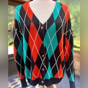 Urban Outfitters argyle cardigan, size small.